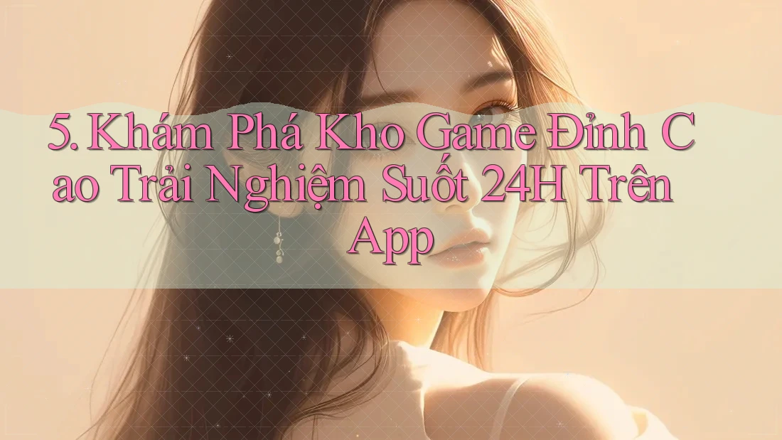 5. Khám Phá Kho Game Đỉnh Cao Trải Nghiệm Suốt 24H Trên App