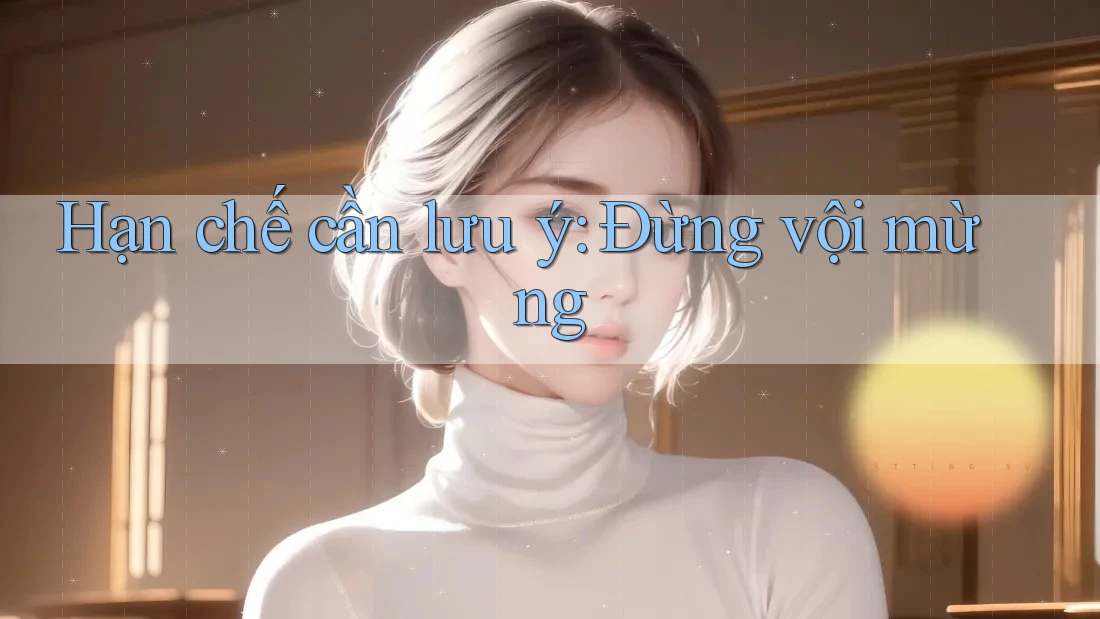 Hạn chế cần lưu ý: Đừng vội mừng